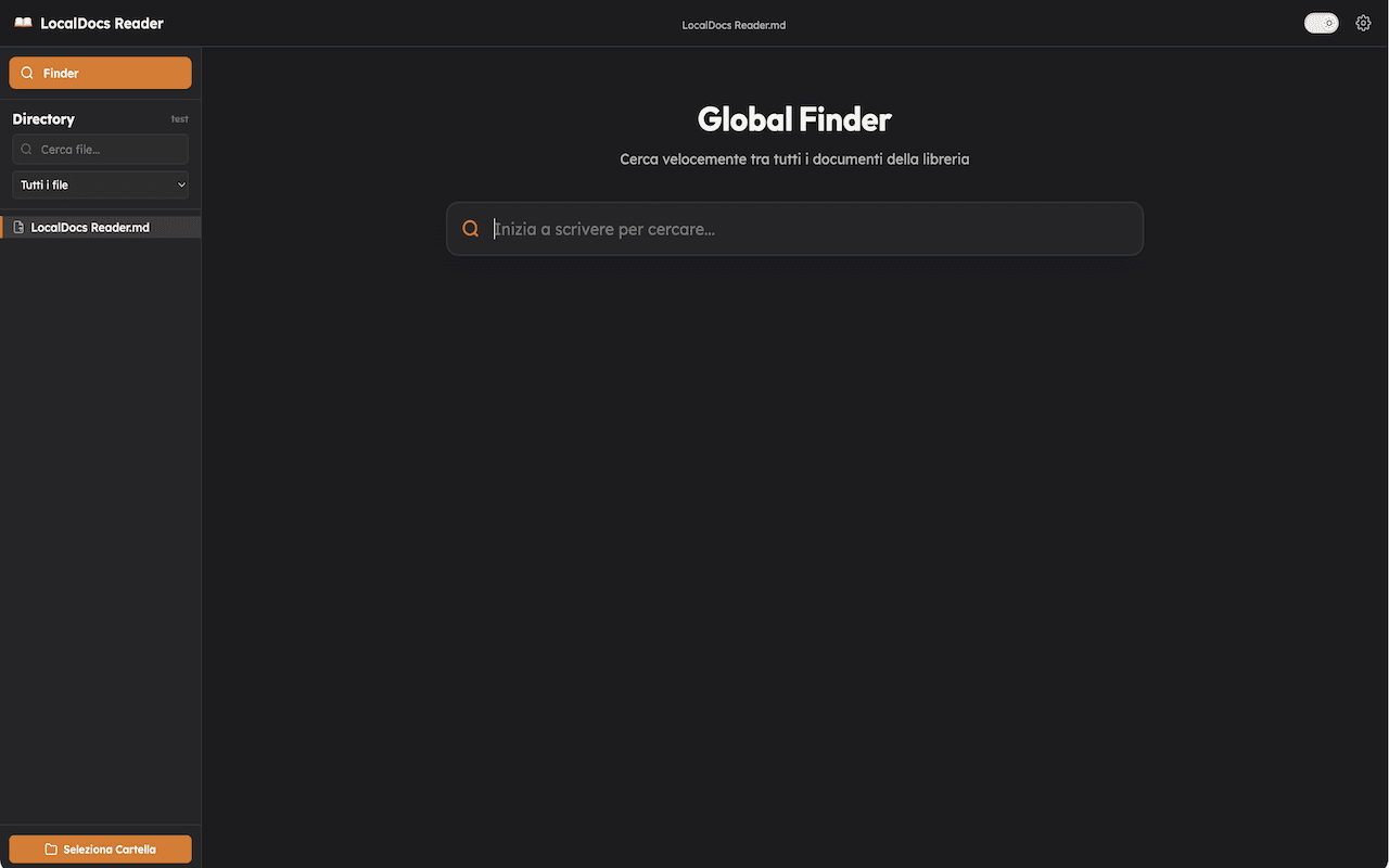 Global Finder — Cerca in tutti i documenti
